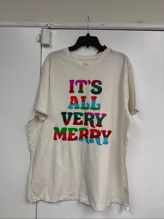 Wondershop Other - Wondershop XXL Men’s Sleepwear Cream Graphic Tee - "It's All Very Merry" new